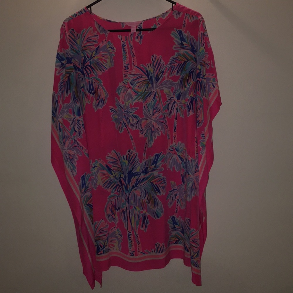 Lilly Pulitzer Hot Pink Palm Tree Caftan!
